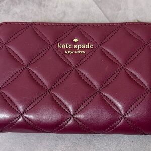 Kate Spade Quilted Maroon Wallet